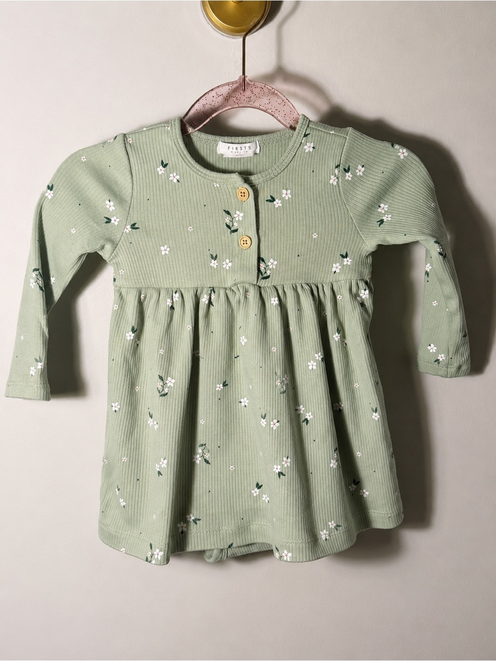 NWOT: Nordstrom FIRSTS Ditsy Floral Bodysuit Dress | Size: 12 months
